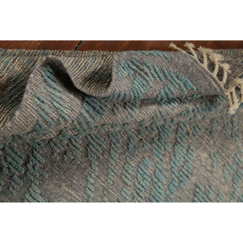 Moroccan Abstract Area Rug Handmade Wool Carpet - 6'0"x 9'1"