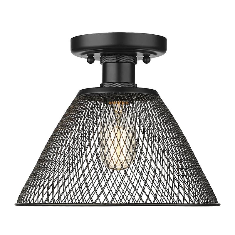 Carver Semi-Flush - Matte Black