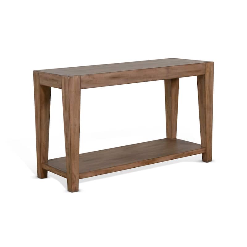 Yael Sofa Table, Tapered Legs, 50 Inch Rectangular Top, Light Brown