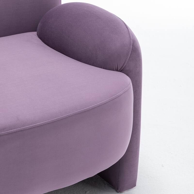 SEYNAR Modern Glam Velvet Thickened Seat Cushion Accent Chair