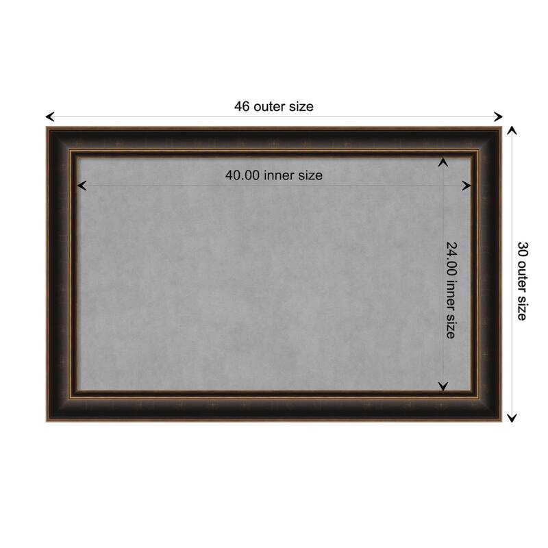 Amanti Art Villa Oil Rubbed Bronze Framed Magnetic Board - Board Size 40x24