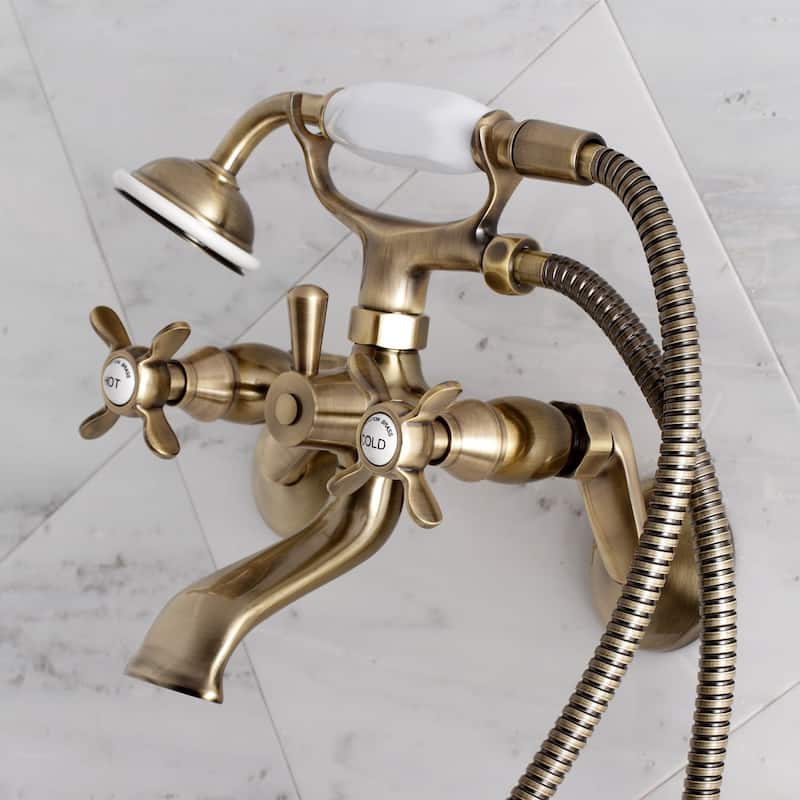 Kingston Brass Essex Wall Mounted Clawfoot Tub Filler with Built-In