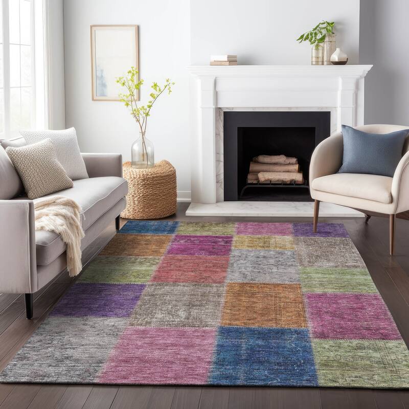 Premium Washable Super Soft Vintage Global Mayfield Rug - Copper - 5' x 7' 6" - Rectangle