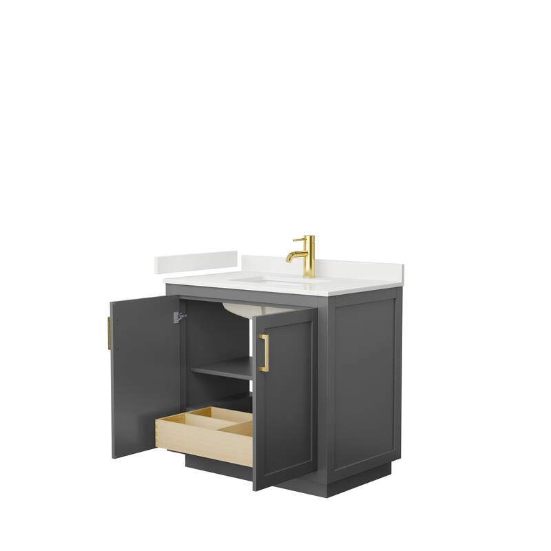 Miranda 36-inch Single Vanity, Quartz Top
