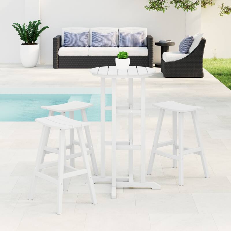 Laguna Hdpe All Weather Outdoor Patio Bistro Bar Set (4-Piece Set)