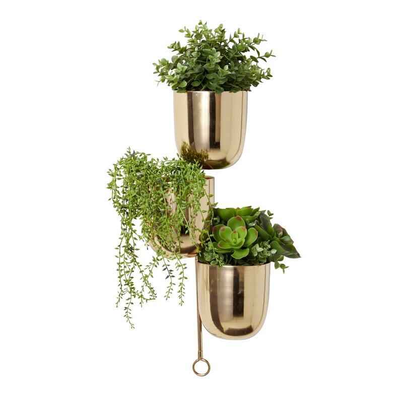 Metal Layered Wall Planter - 12 x 12 x 25