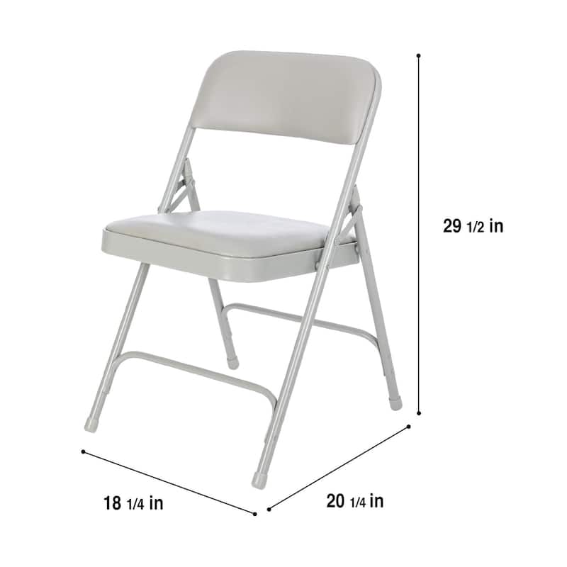 4 Pack Hampden Furnishings Bernadine Collection Vinyl Padded Folding Chair