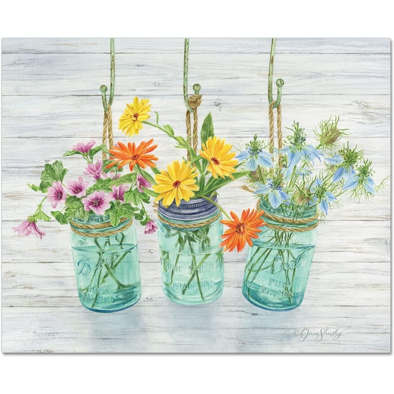 CounterArt Flowering Herbs 3mm Heat Tolerant Tempered Glass Cutting Board 15" x 12" Made in the USA Dishwasher Safe - Multi