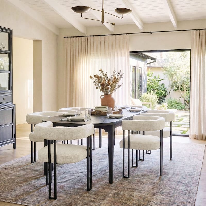 Upholstered Armchair (Set of 6) - Beige