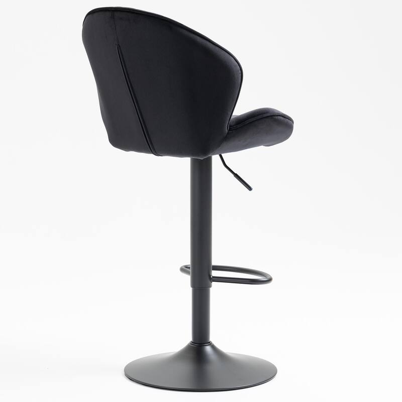 Adjustable Barstools with Back and Footrest,Set of 2