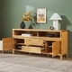preview thumbnail 8 of 32, Walker Edison Farmhouse Rustic Solid Oak Wood 65" Sideboard with Storage