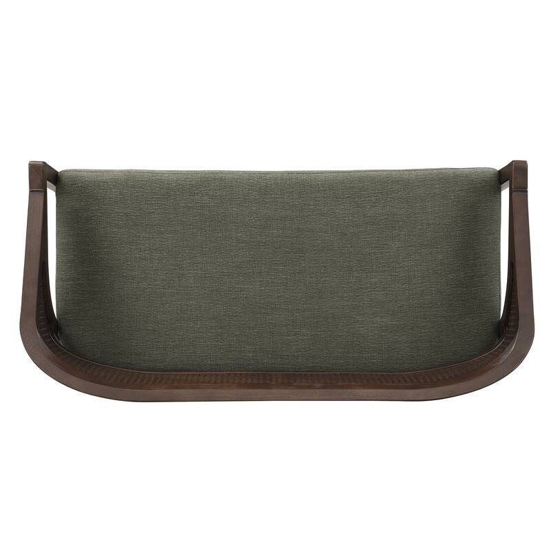 Christopher Knight Home - Curved Rubberwood Cane 46.25" Upholstered Loveseat