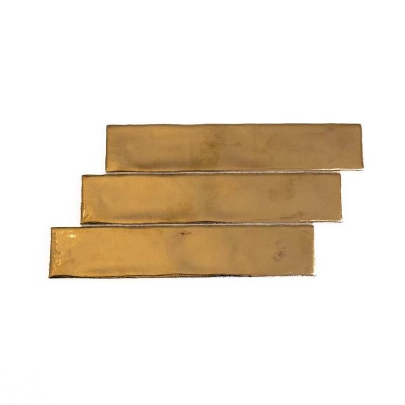 The Tile Life Midas 2x10 Gold Ceramic Wall Tile