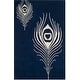 preview thumbnail 36 of 60, SAFAVIEH Handmade Soho Simi Peacock Feather N.Z. Wool Rug