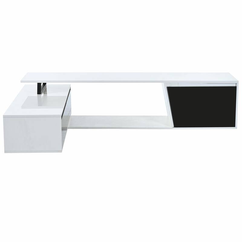 Modern Rectangle TV Stand with Drawers and Cabinet