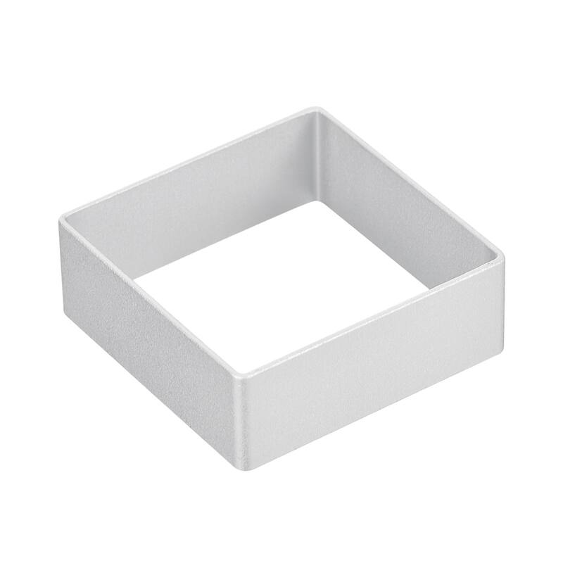4pcs Metal Cookie Cutters Set, Aluminum Alloy Square Cookie Cutter, Silver
