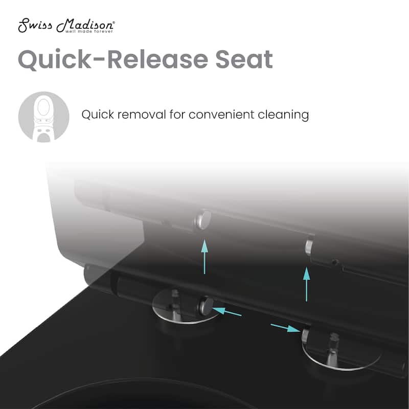 Angers One-Piece Elongated Toilet Left Side Vortex Flush Handle In Matte Black 1.28 Gpf - 27.35" x 15.75" 30.3"