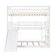 preview thumbnail 23 of 41, Roomfitters Full-Over-Full Triple Bunk Bed with Built-in Ladder, Slide, Sturdy Wooden Frame, Safety Guardrails