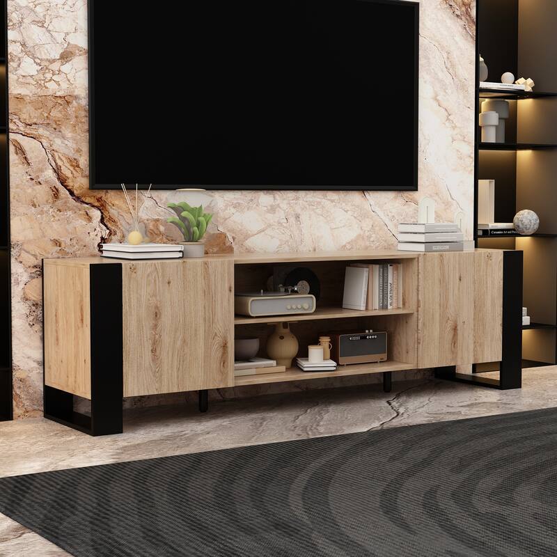 Entertainment Center with Fireplace Option:2 Flame Modes1500W 68.9"W