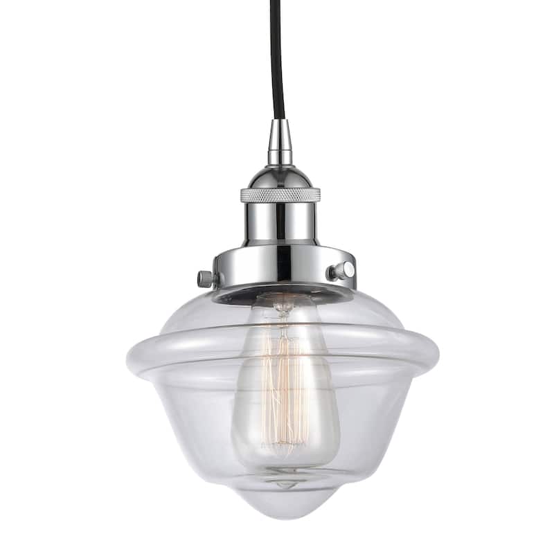 Innovations Lighting 616-1PH-10-8 Oxford Pendant Oxford 8" Wide Mini - Polished Chrome / Clear