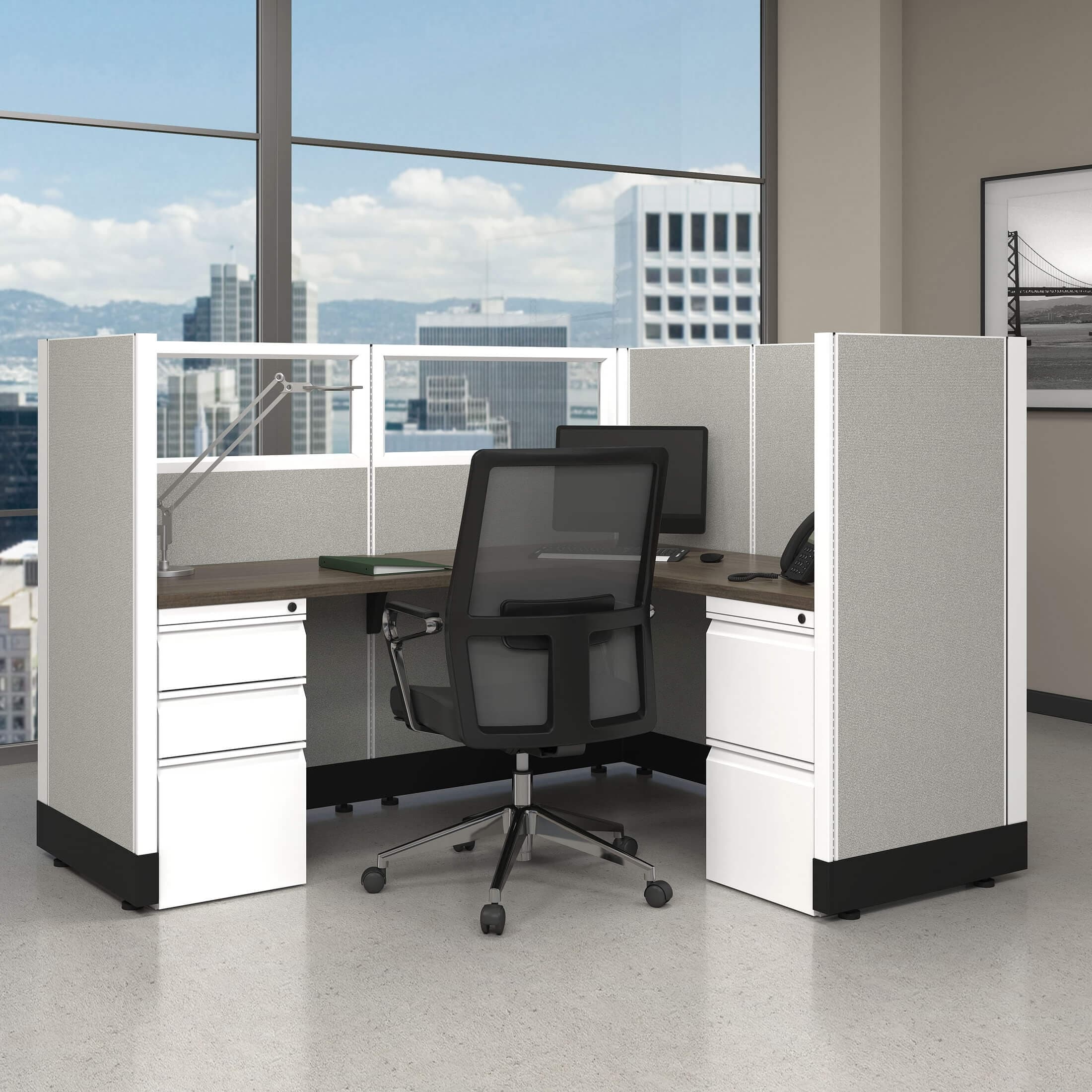 Modular Office Furniture Systems 53H Powered Cubicles - Overstock - 29177166