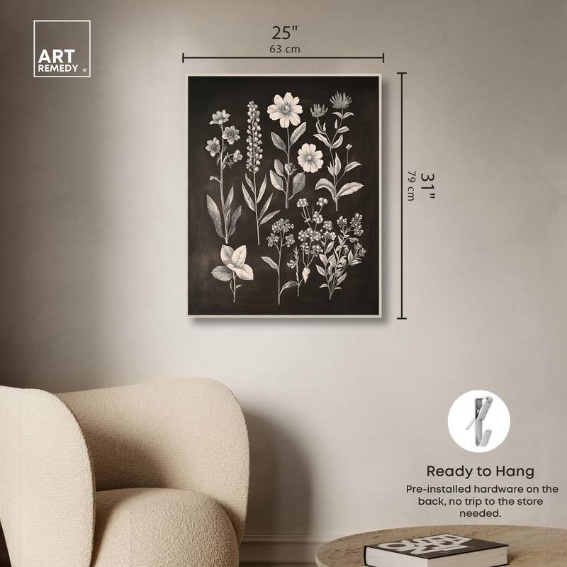 Herbarium on Dark Canvas by Art Remedy