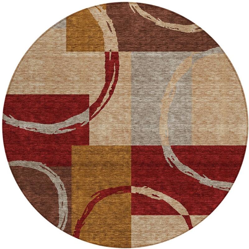 HomeRoots Geometric Modern Rectangle Outdoor Rug