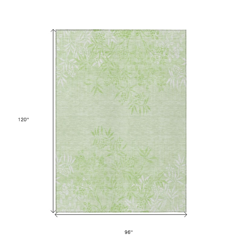 HomeRoots Floral Transitional Rectangle Outdoor Rug