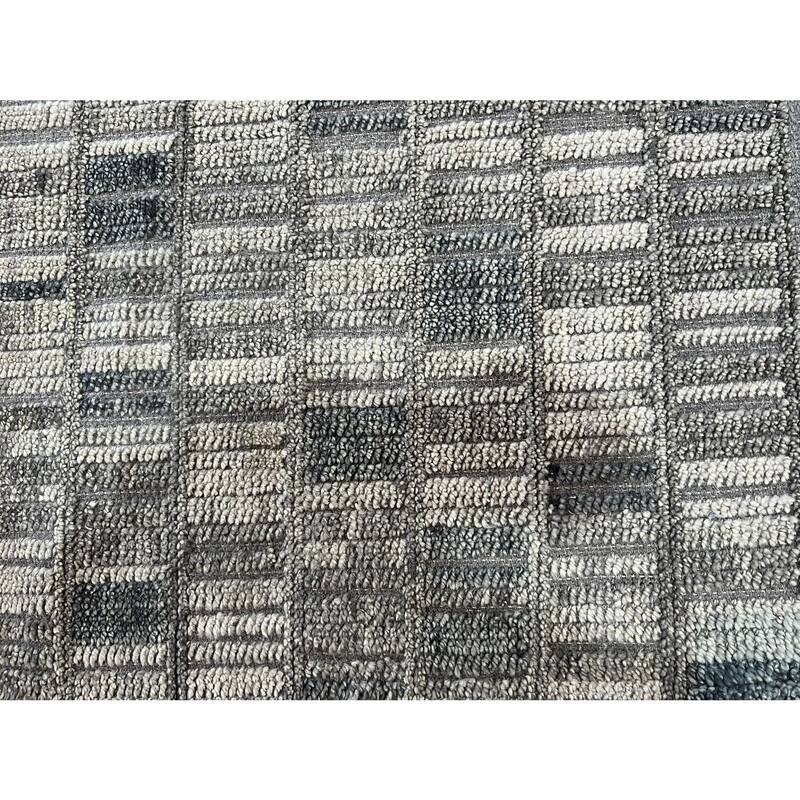 Hand-Knotted Wool Modern Knot Rug, 5' x 8', Ivory Area Rug, Elegant Soft Texture for Bedrooms or Living Spaces - L