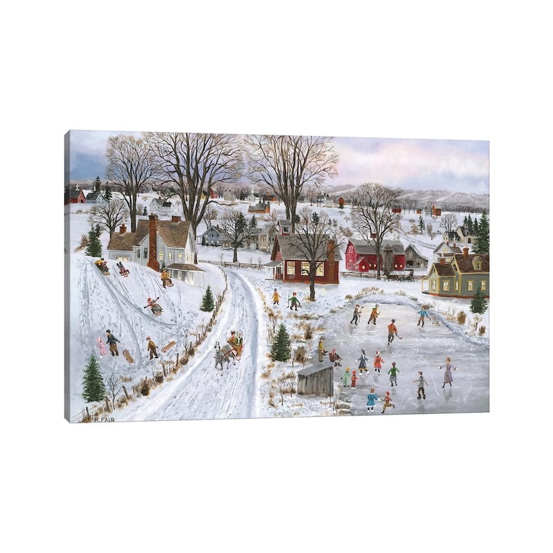 iCanvas "Sleds and Skates" by Bob Fair Canvas Print