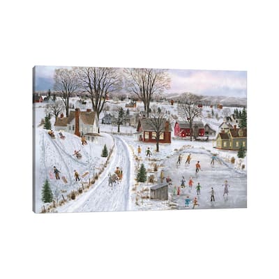 iCanvas "Sleds and Skates" by Bob Fair Canvas Print