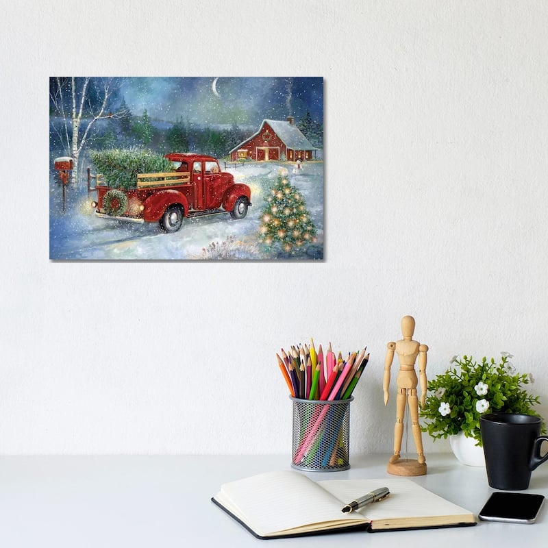 iCanvas "Christmas Delivery" by Ruane Manning Canvas Print - 8x12x0.75