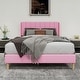preview thumbnail 6 of 91, Caxkun Upholstered Platform Bed Frame with Wingback headboard