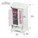 preview thumbnail 4 of 7, Badger Basket Doll Armoire with Three Hangers - White/Pink