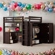 preview thumbnail 1 of 11, Full Size Loft Bed With Drawers,Desk and Wardrobe for Home Espresso