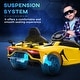preview thumbnail 7 of 5, Aosom Lamborghini Aventador 12V Kids Ride-On Car, Remote Control, Yellow