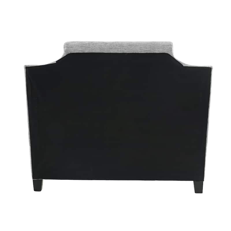 Full Size Fabric Panel Bed with Wood Frame (3-Piece Packaging)
