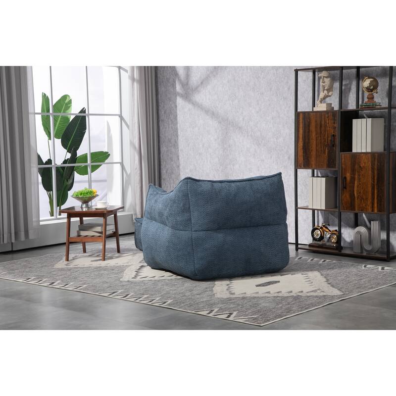 GDFStudio - COOLMORE Boucle Bean Bag Chair with Memory Foam Filling for Ultimate Comfort
