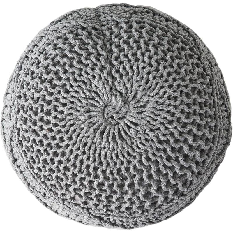 Charming Knit Pouf for Stylish and Comfortable Home Decor