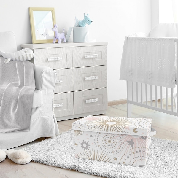 Sweet Jojo Blush Pink Gold and Grey Star and Moon Celestial