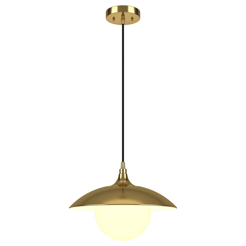 Alvia 14.5" Wide Pendant with Metal/Glass Shade - 14.5" Wide