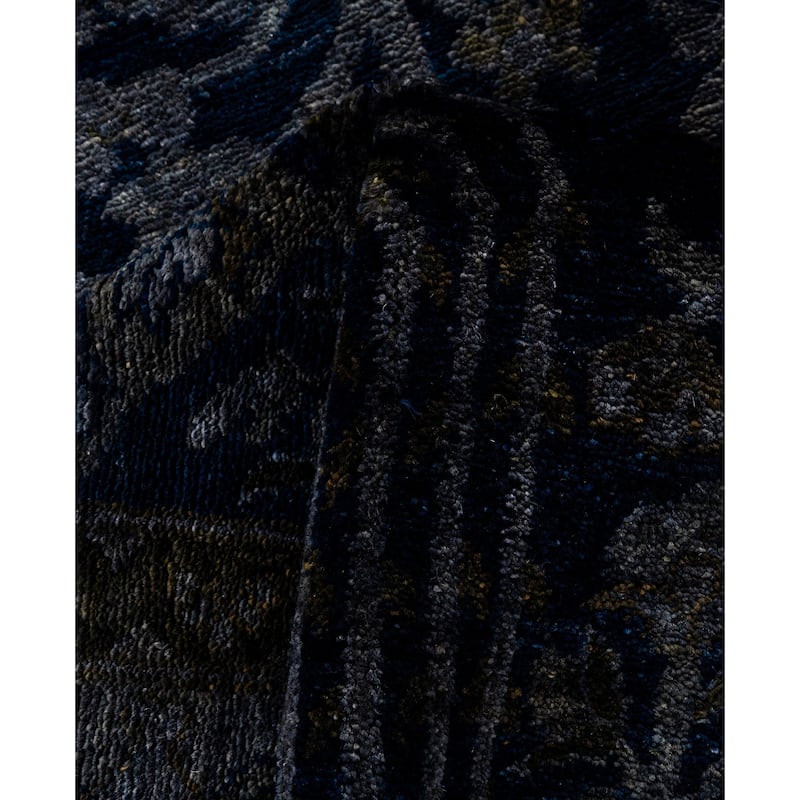 Overdyed One-of-a-Kind Hand-Knotted Area Rug - Navy - 6' 1" x 8' 10"