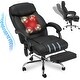 preview thumbnail 2 of 22, Executive Reclining Office Chair with Heated Massage and Footrest, Ergonomic Design for Home Office Black