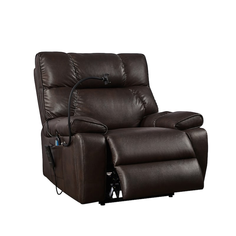 Recliner Chair with Phone Holder,Electric Power Lift Recliner Chair with 2 Motors Massage and Heat for Elderly, 3 Positions, 2 S