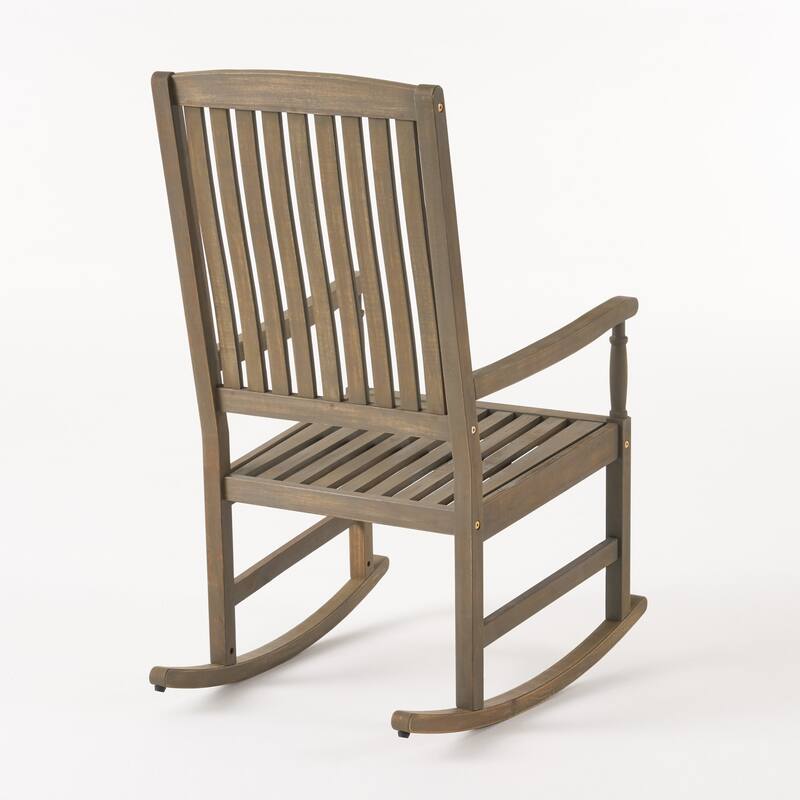 Christopher Knight Home Arcadia Outdoor Acacia Wood Rocking Chair and Side Table Set