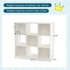 preview thumbnail 5 of 5, Wooden Kids Bookcase with Storage Cubbies and Anti-toppling Devices-White - 35.5"L x 11.5"W x 35.5"H