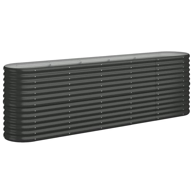 vidaXL Garden Raised Bed Patio Outdoor Raised Planter Box Powder-coated Steel