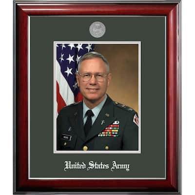 Patriot Frames Army 8x10 Portrait Classic Black Frame with Silver Medallion