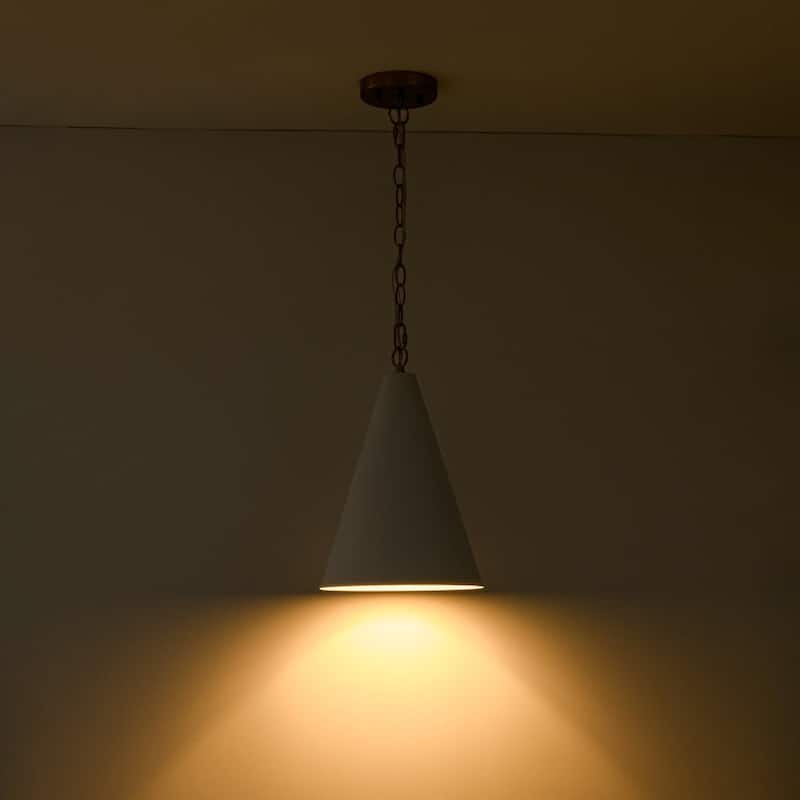 Modern 1-Light Dimmable Conical Single Pendant - N/A