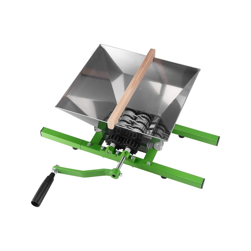 7L Stainless Steel Fruit Crusher for Crushing Apples Pears and Rust-Resistant Design - 22.44 x 20.08 x 10.24 in